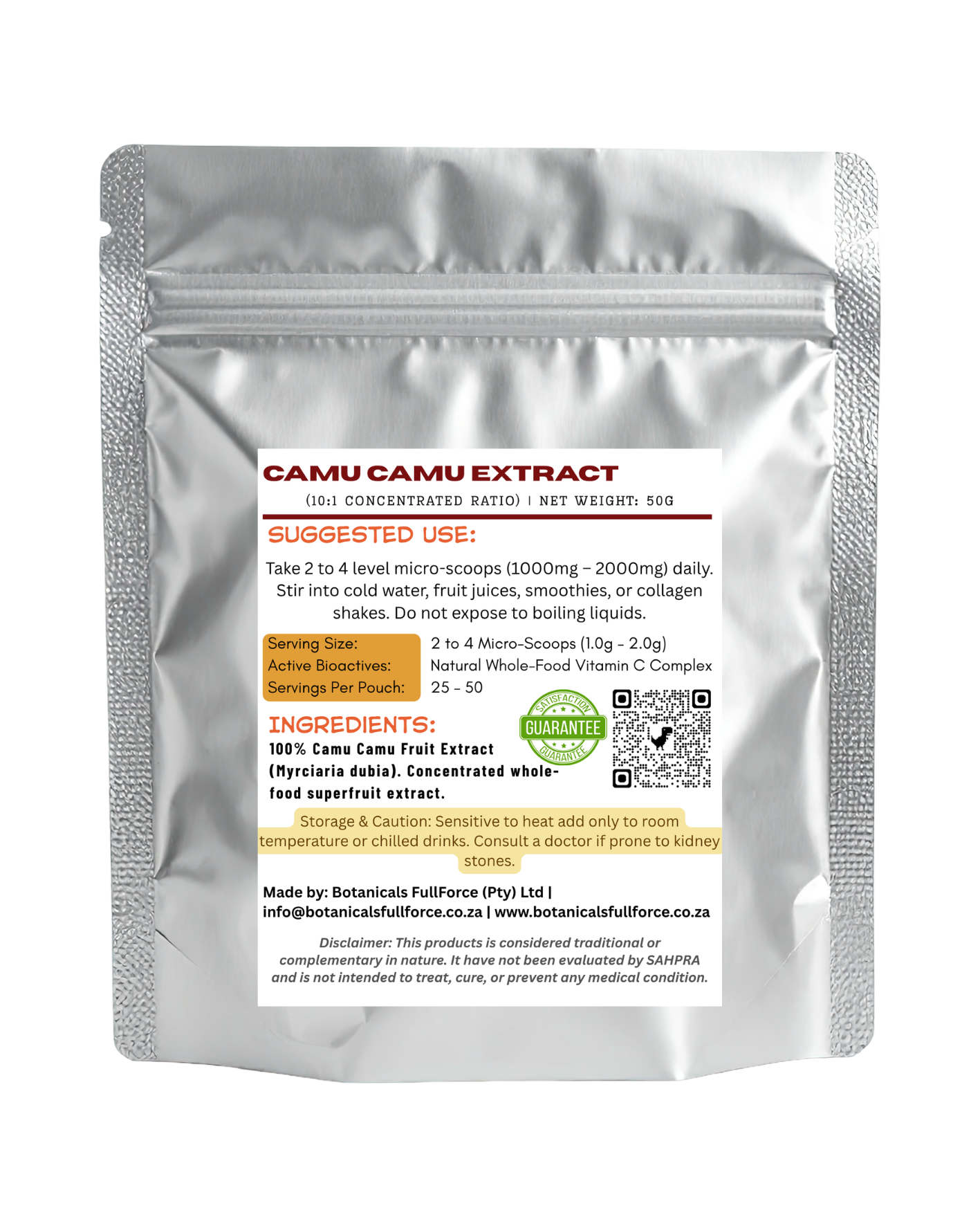 Camu Camu Extract Powder 50g – 10:1 Concentrated Fruit Extract - Image 3