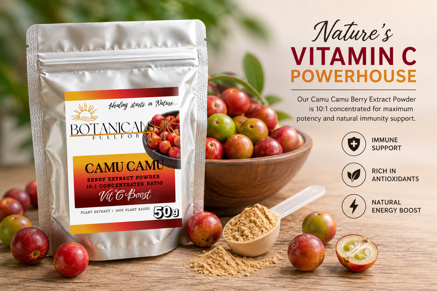 Camu Camu Extract Powder 50g – 10:1 Concentrated Fruit Extract - Image 4